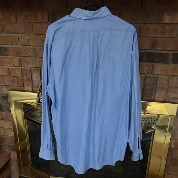 RALPH LAUREN YARMOUTH PONY LOGO OXFORD LONG SLEEVE BLUE SHIRT SZ 17-36 - Picture 2 of 6